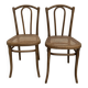 Duo de chaises bistrot anciennes Thonet avec estampille