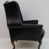 Georgian Style Rare Original Chesterfield Leather Armchair, 1950s