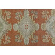 1970s Vintage Turkish Handmade Wool & Cotton Orange Area Rug 159x246