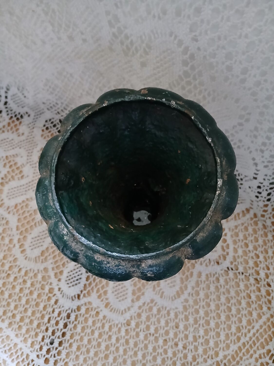 Antique cast iron vase