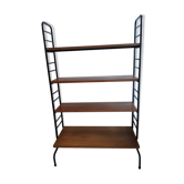 Shelf on feet light wood and metal feet, 50s