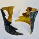 Table basse en bronze massif & verre par Willy Ceysens, 1970s