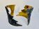 Solid bronze coffee table & glass by Willy Ceysens, 1970s