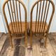 Paire chaise ancienne Baumann modèle eden bois + assise cannée vintage