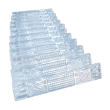 Set of 12 knife holders, diamond cut