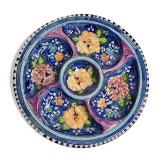 Enamelled terracotta aperitif dish, Olaria Cristo, São Pedro do Corval