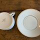 Duo of tea cups gold border Bernardaud Limoges