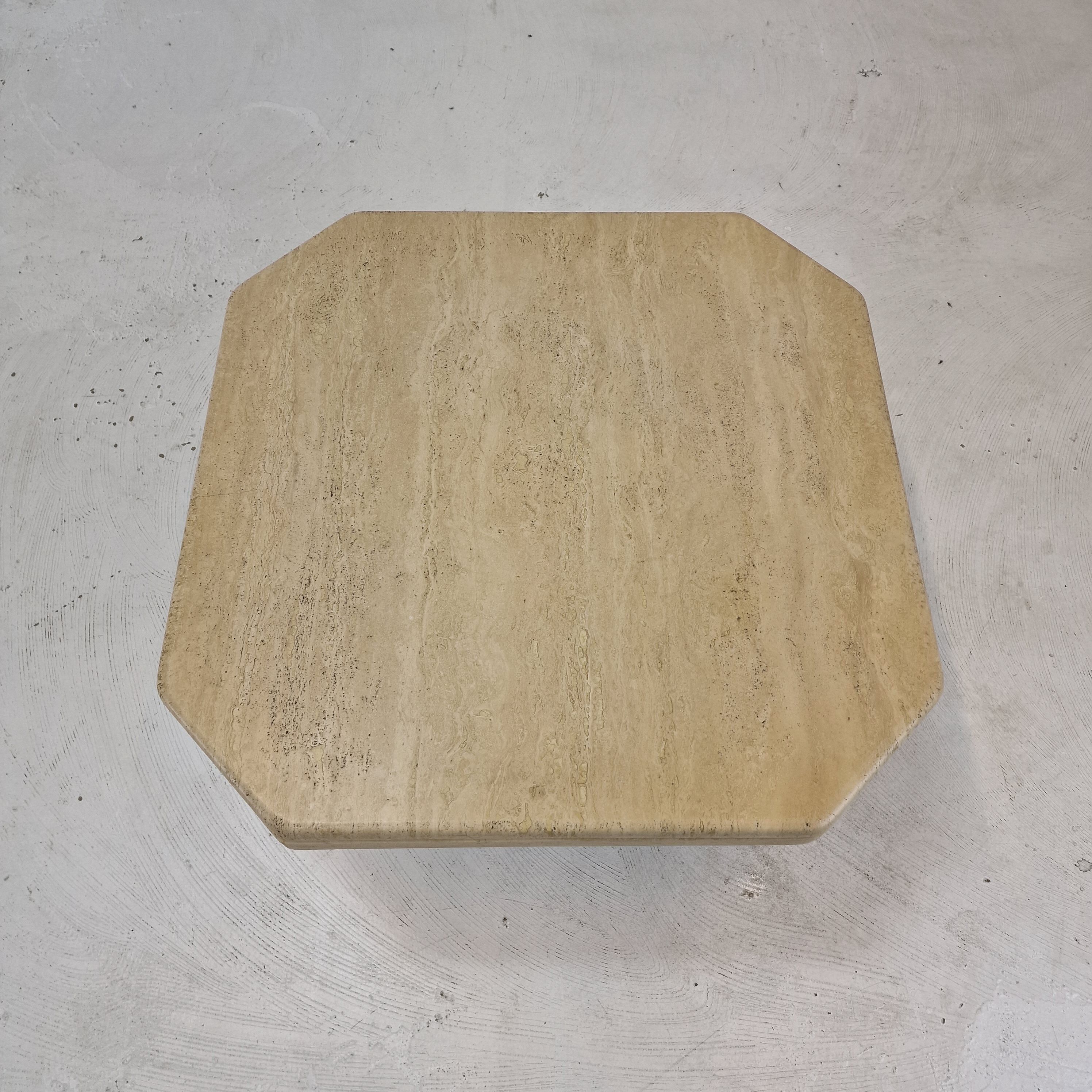 Side table in travertine, 1980s