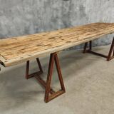 Antique trestle table XXL garden table 89 x 308 cm
