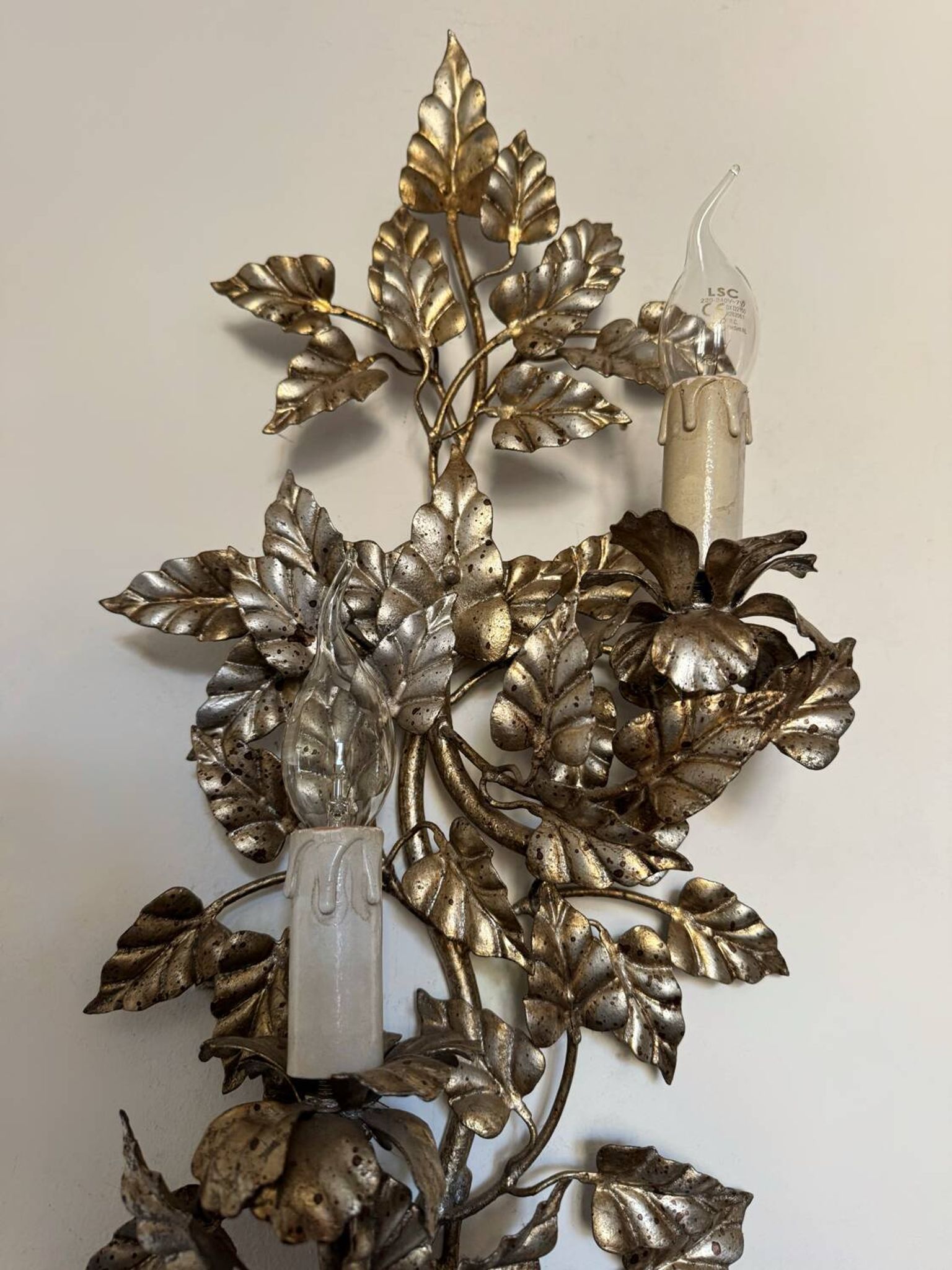 Applique florentine feuillage années 60