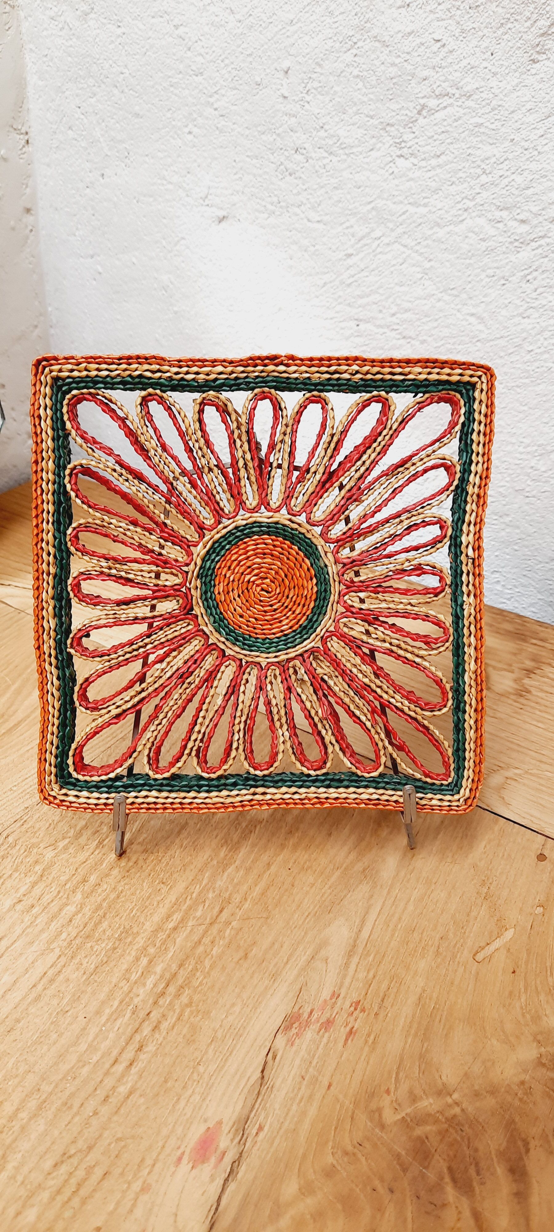 Dessous de plat paille tressée