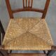 Lot de 4 chaises de salle à manger anglaises anciennes du XIXe siècle avec assises en osier