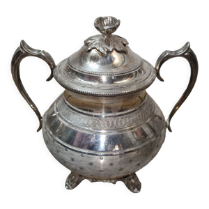 Sucrier métal argenté