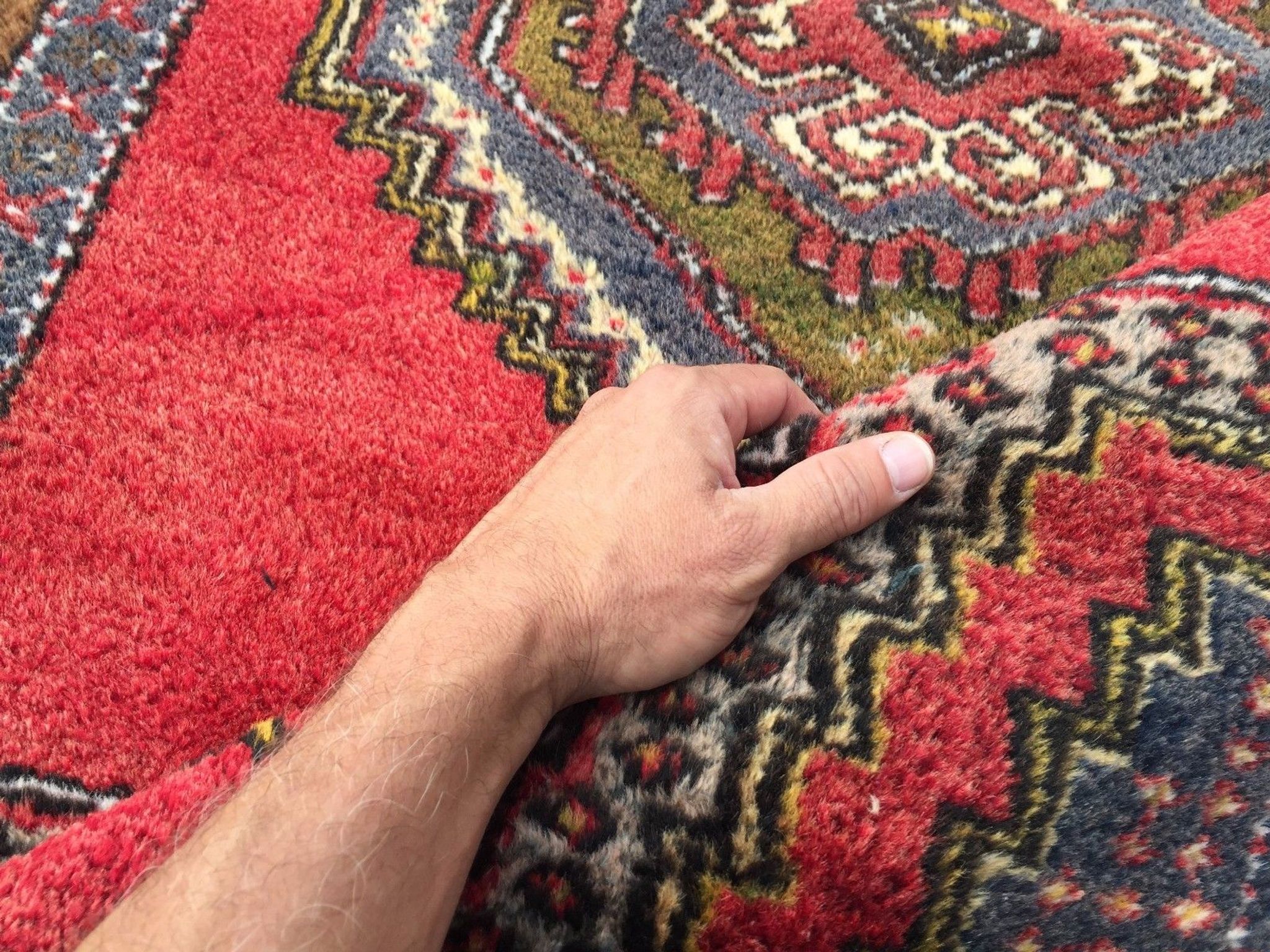 Turkish Prayer Rug vegetable dye 195x112cm