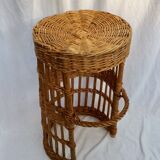 Old baker's basket with size portage handle: height -80cm- diameter -47cm-