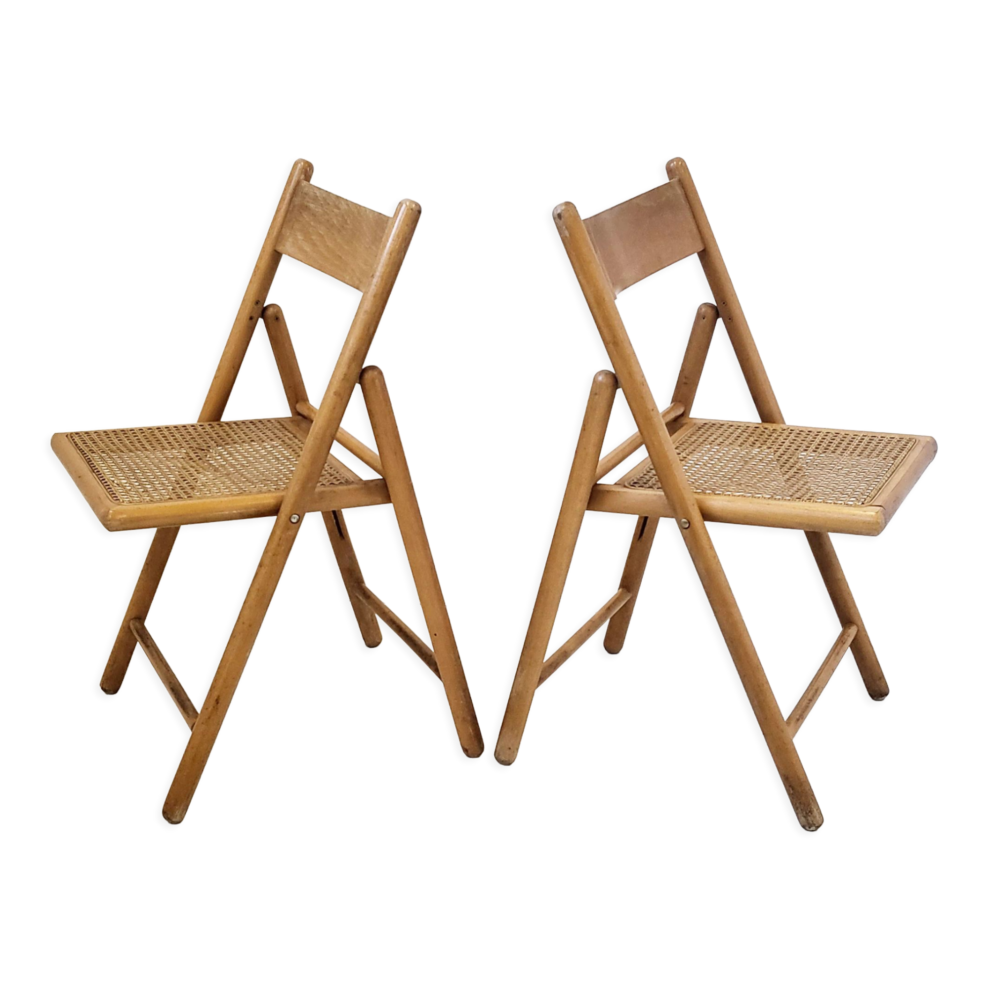 Paire de chaises pliantes vintage italiennes 1970