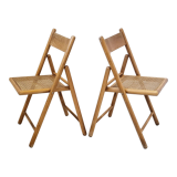 Pair of vintage Italian folding chairs 1970