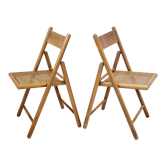 Paire de chaises pliantes vintage italiennes 1970