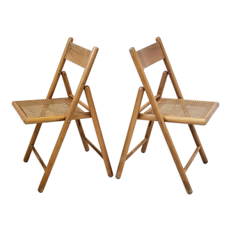 Paire de chaises pliantes vintage italiennes 1970