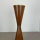 Minimalist diabolo plant stand in metal & walnut, Italy, 1950s