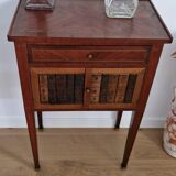 Directory style marquetry side table