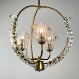Murano glass chandelier by Ercole Barovier, Barovier & Toso, 1930s.