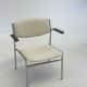 Fauteuils Gijs van der Sluis en cuir blanc