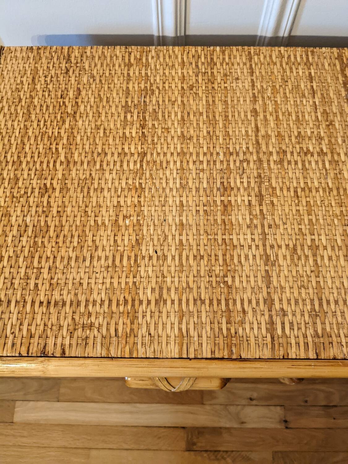 Rattan and wicker chest of drawers