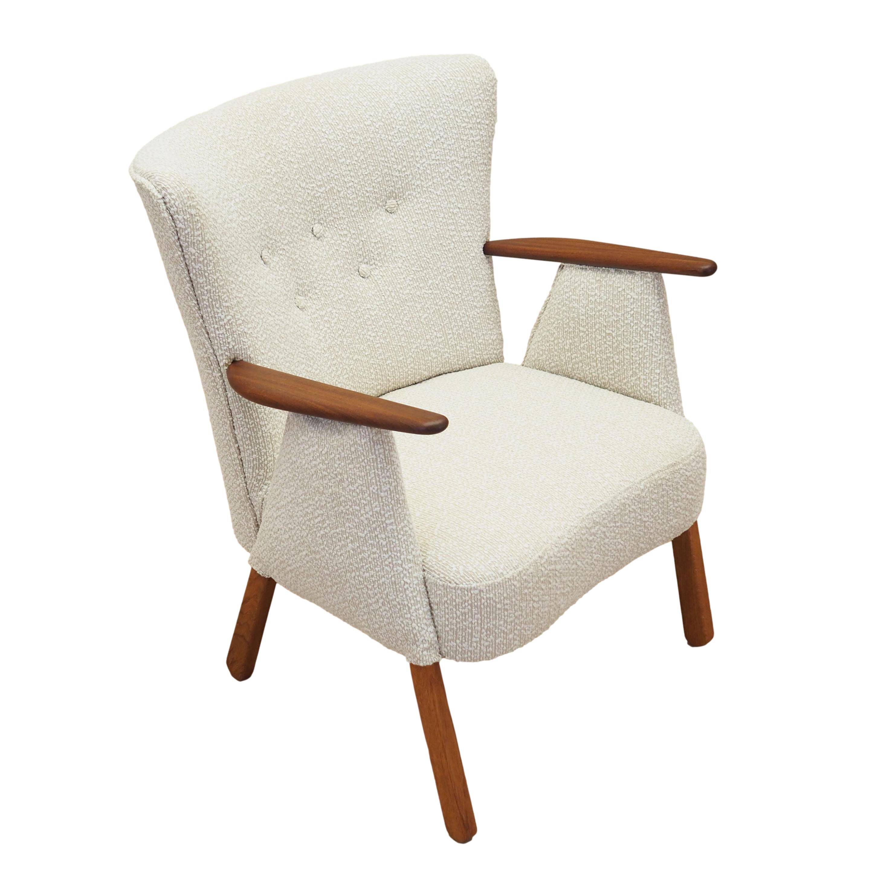 Cream armchair, Danish design, 1970s, production: Denmark