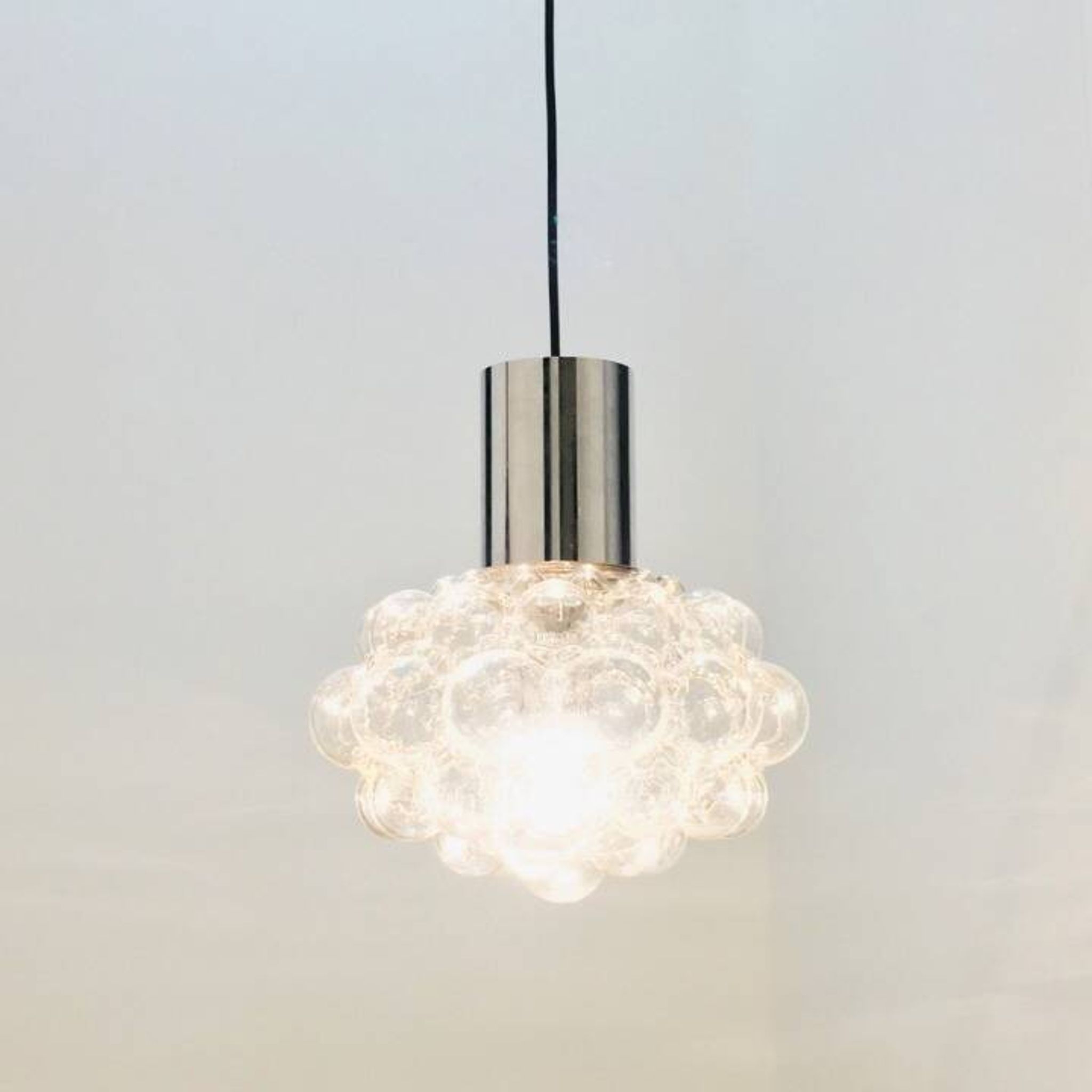 Grand plafonnier en verre bulle des années 60 - H. Tynell pour Limburg.