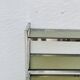 Chrome and smoked glass shelf in Italian 1970s style.