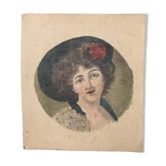 Old painting Portrait of a woman