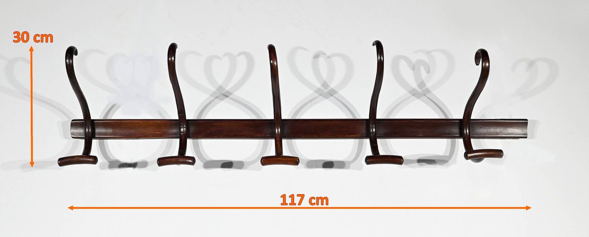 Cloakroom Coat Rack in Curved Beech, J&J Kohn – Early 20th Century