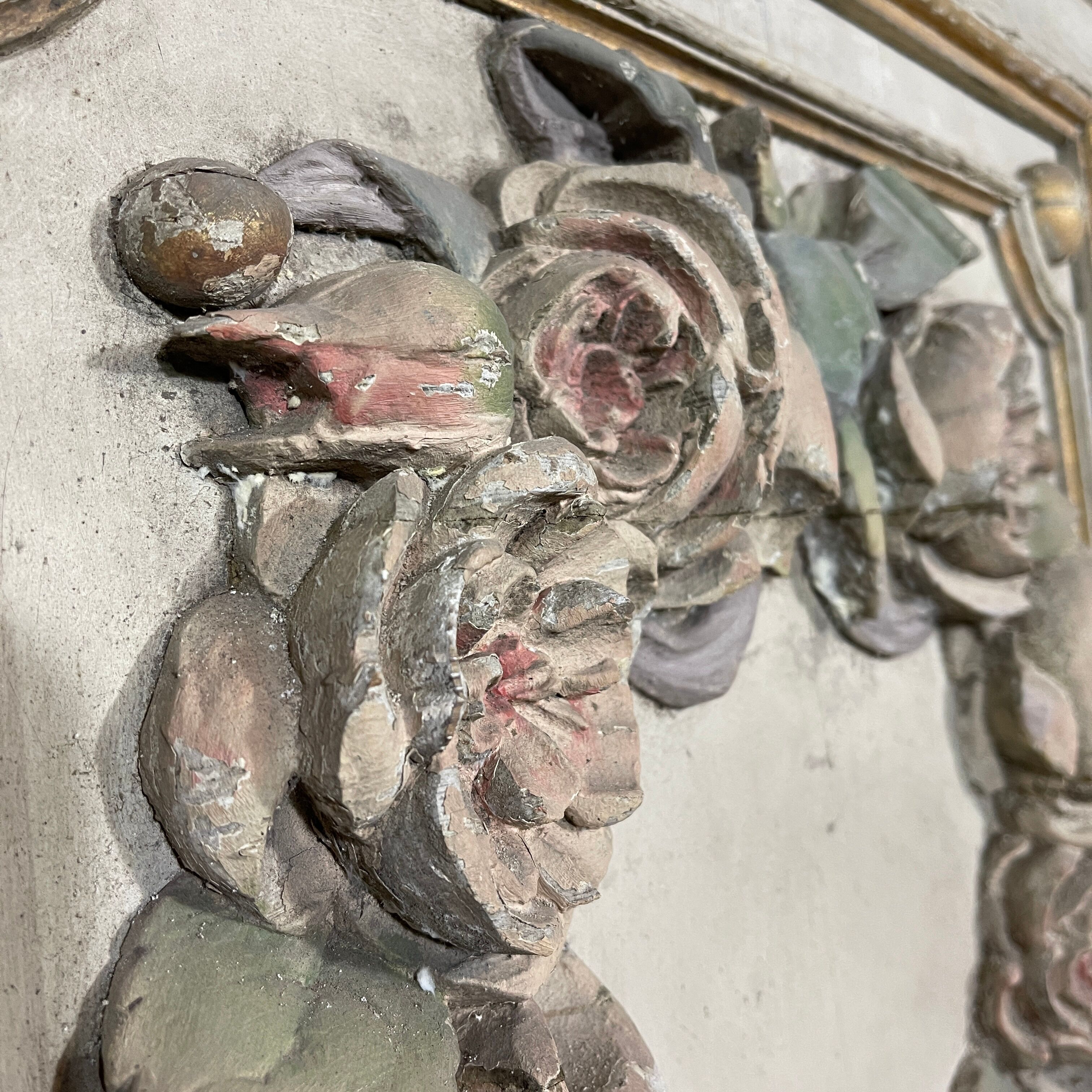 Antique woodwork in carved wood