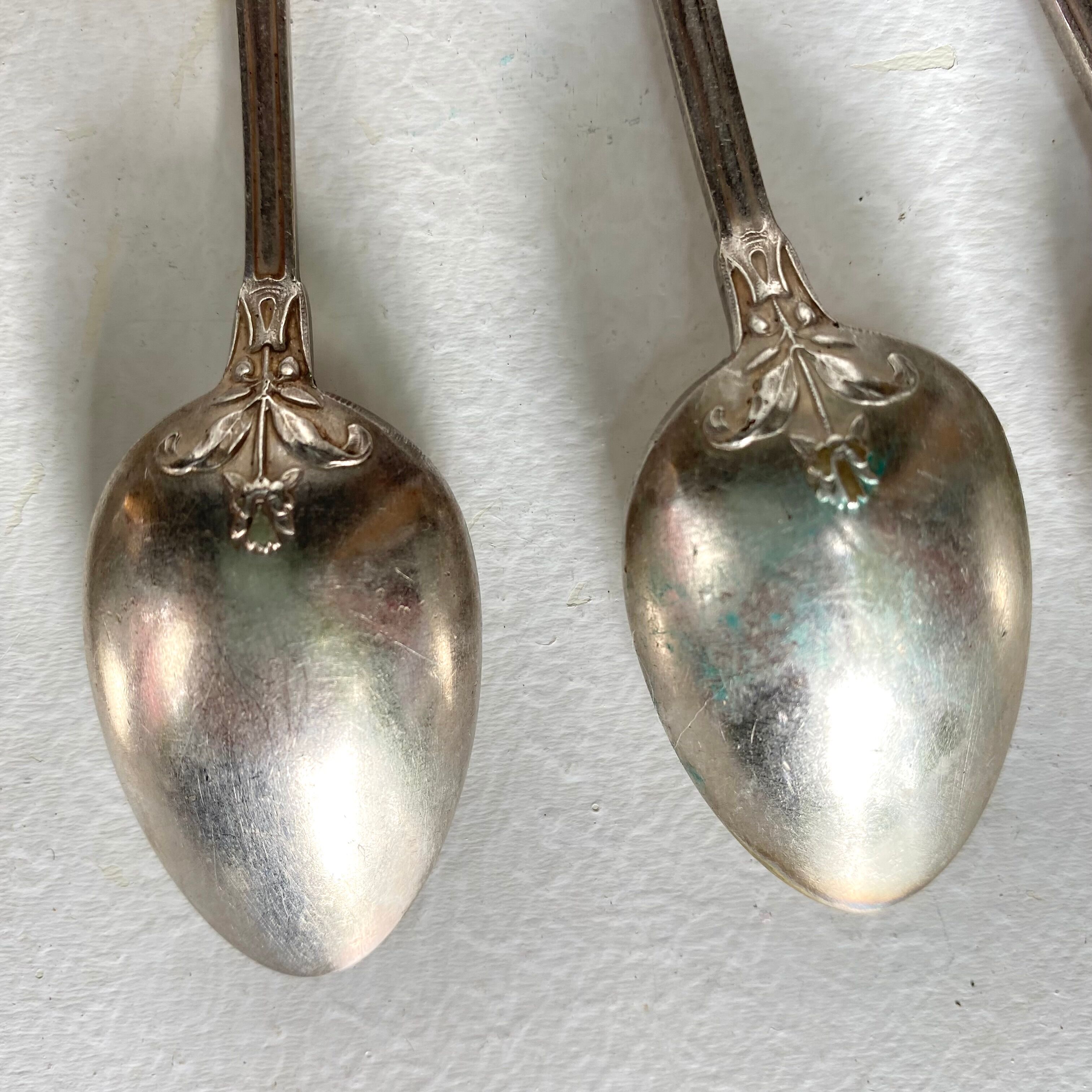 Antique silver-plated spoons