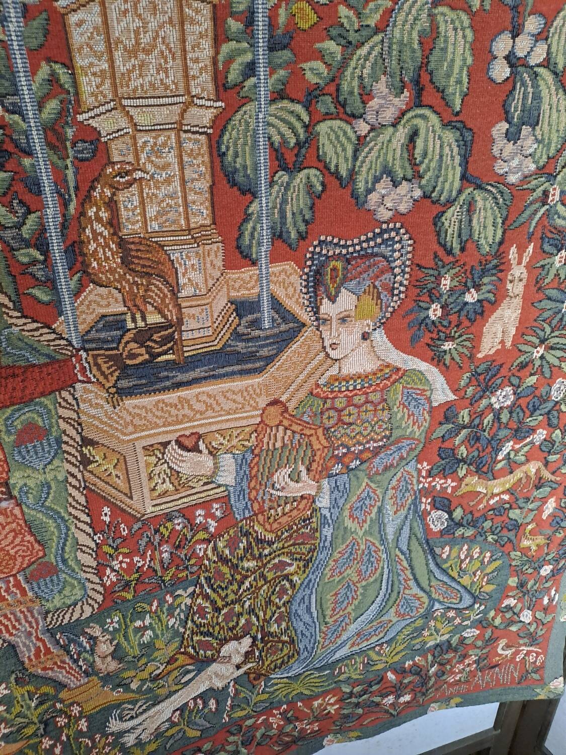 Wall Tapestry “Le Roman De La Rose” Signed.