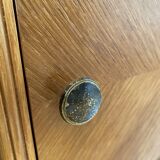 Vintage bedside table, 60s Scandinavian style compass feet