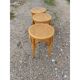 3 tabourets bois et cannage