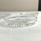 Series of 4 vintage glass coasters