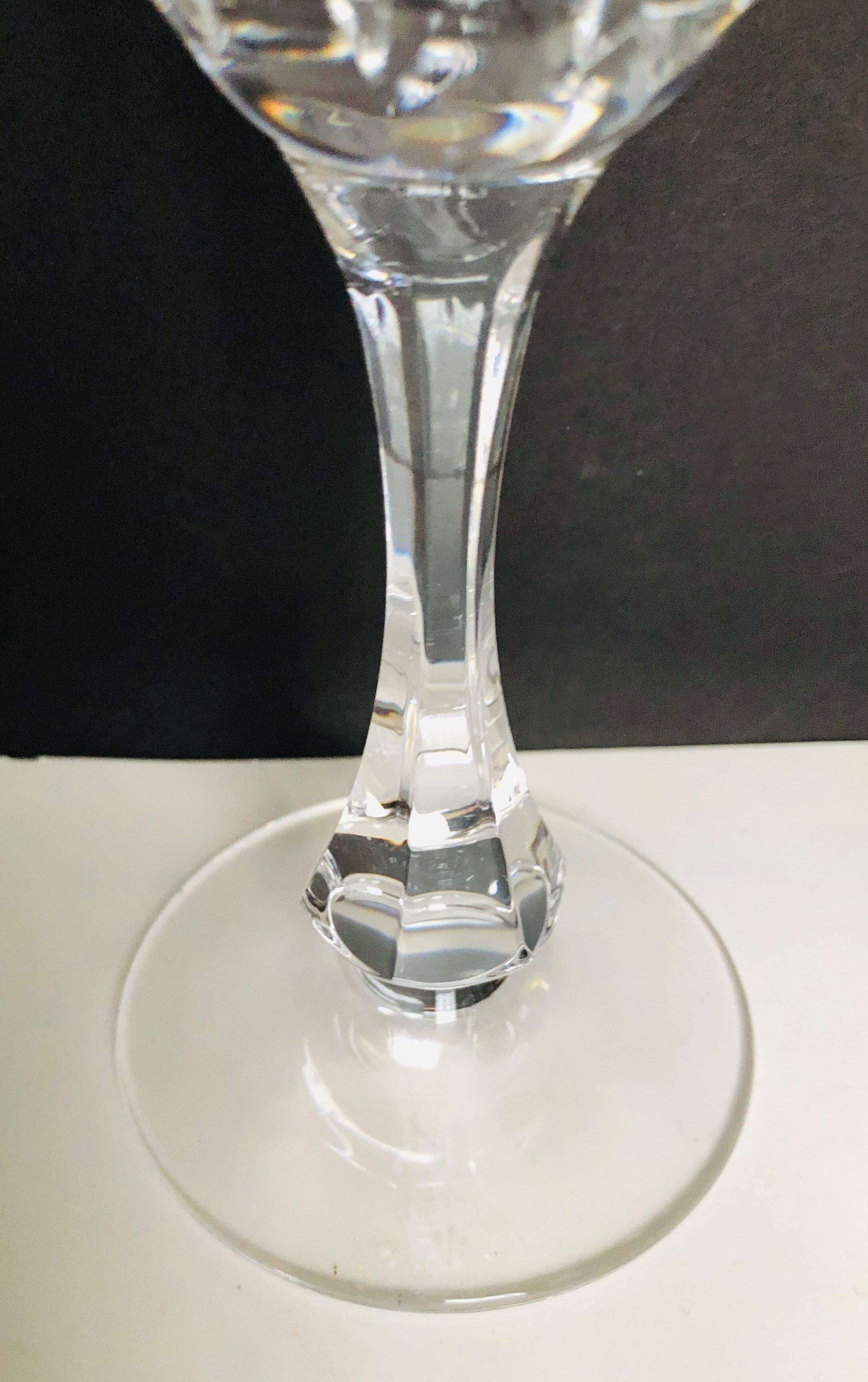 6 Water glasses in cut crystal from Lorraine
