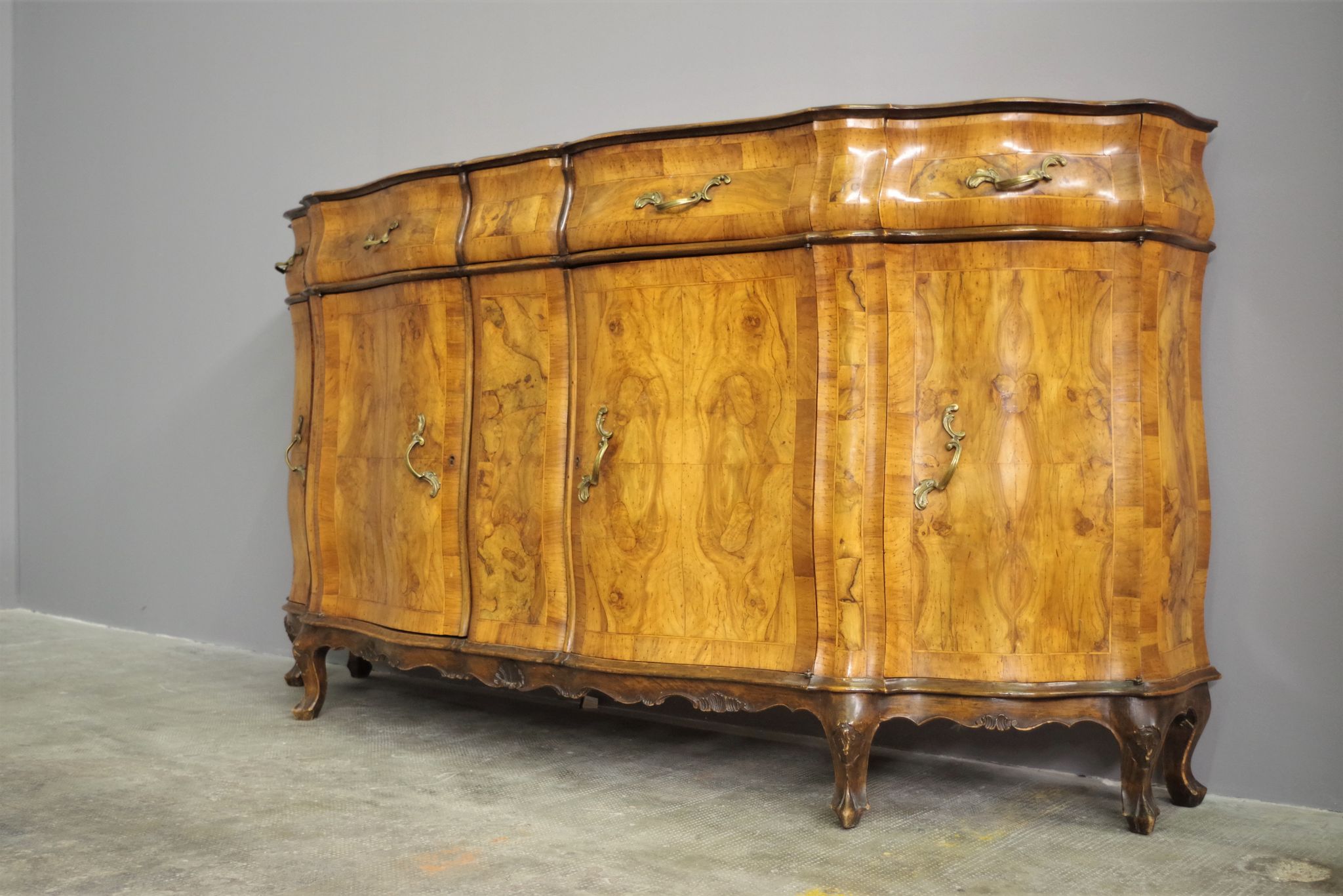 Walnut sideboard Mobilificio Del Fabro Udine, 1950