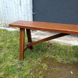 Rustic wooden bench 70's
