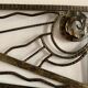 Art Deco wall coat rack in wrought iron bronze 1930