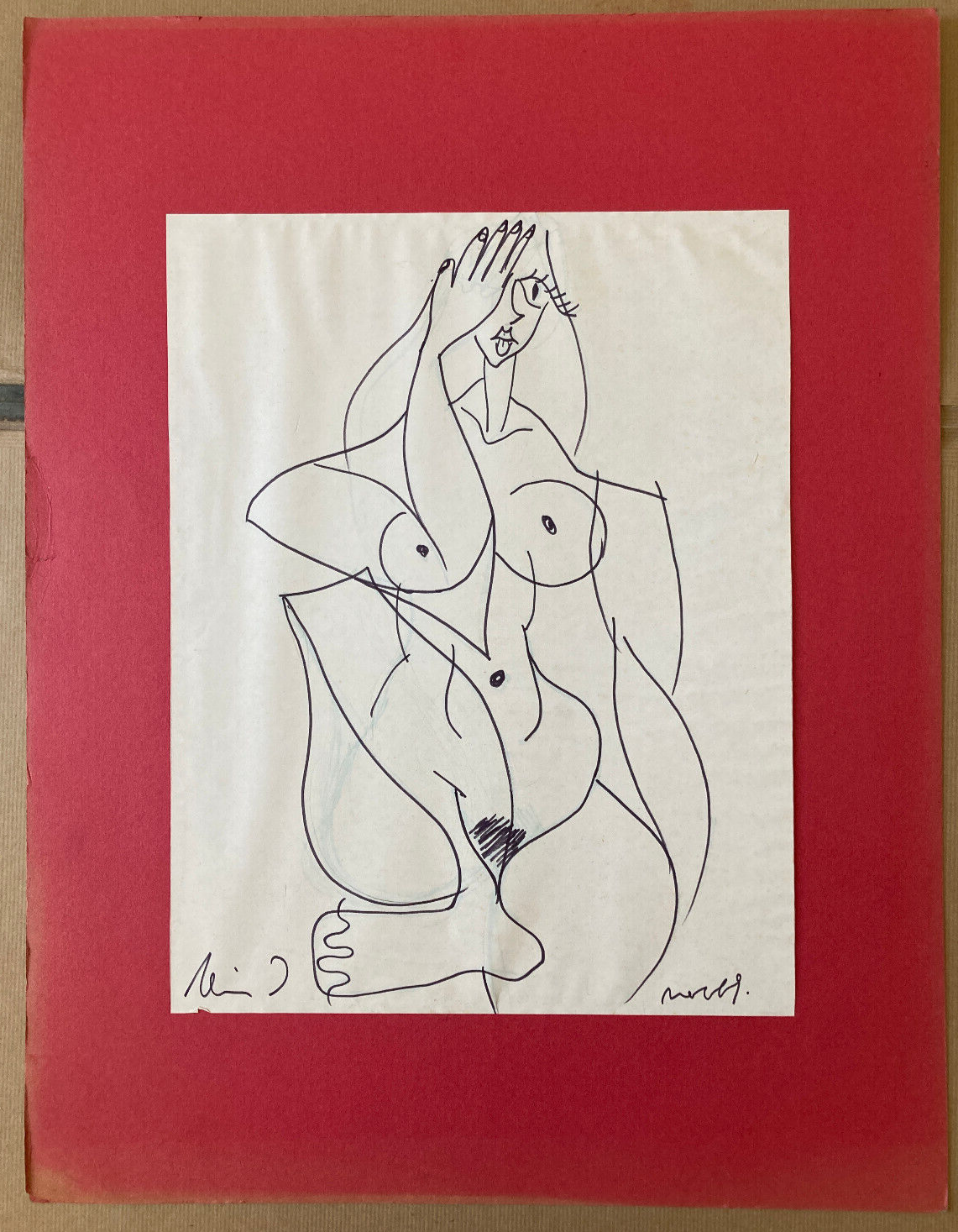 Drawing - sitting - surrealism