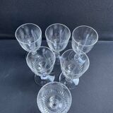 6 Baccarat wine glasses – Art Nouveau