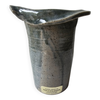 Vase forme libre en céramique signé colette szostak