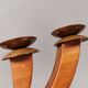 Candlestick/Advent candle holder, made of wood with 4 copper candle holders