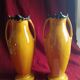 Art deco fireplace set in orchies faience (3 pieces)