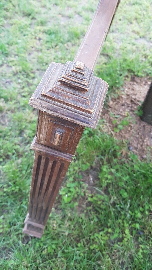 Old wooden headboard