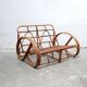Vintage rattan pretzel sofa